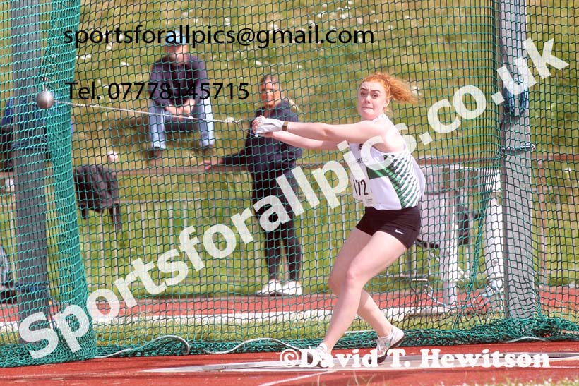 Senior womens hammer, 2022 Northern Senior and Under-20 Champs., Wavertree Athletics Centre, Liverpool. Photo: David T. Hewitson/Sports for All Pics
